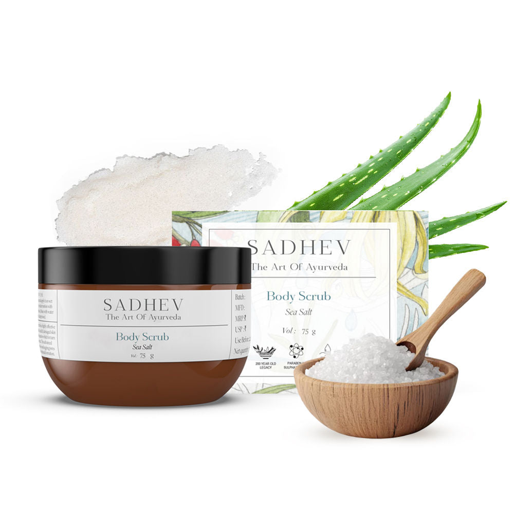 SADHEV Sea Salt Body Scrub, 75g, Buy from Indicrest