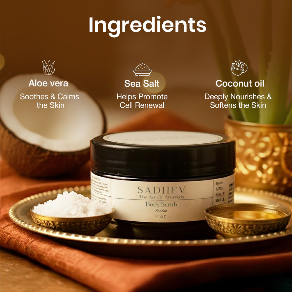 SADHEV Sea Salt Body Scrub, 75g