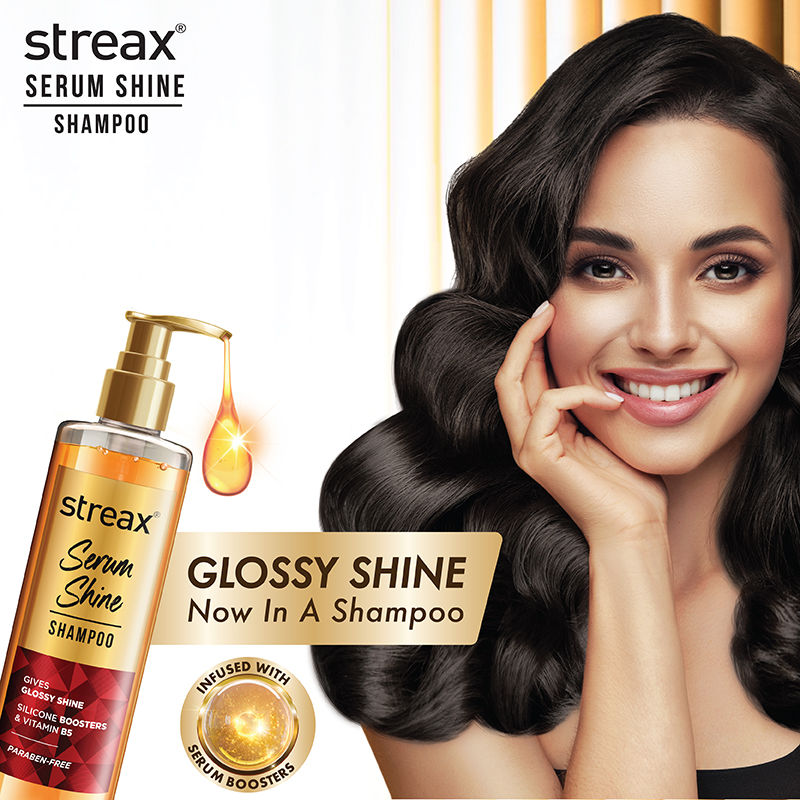 Streax Serum Shine Paraben Free Shampoo For Frizzy & Dry Hair With Silicon Boosters, 240ml Buy at Indicrest Image 3