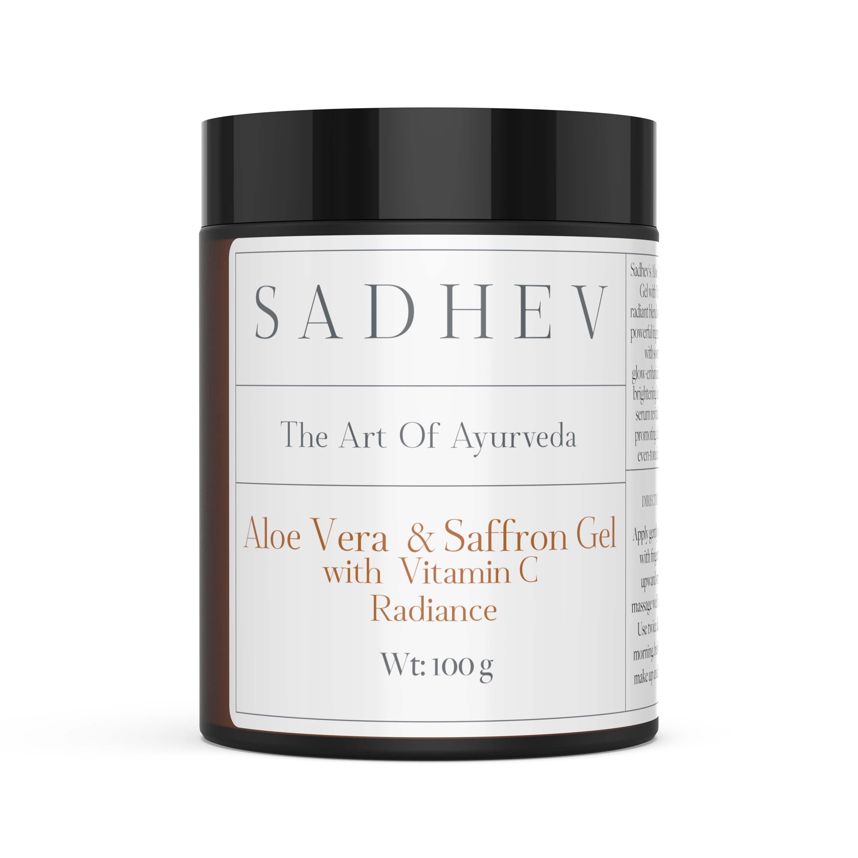 SADHEV Aloe Vera & Saffron Gel With Vitamin C, 100 g, Buy from Indicrest