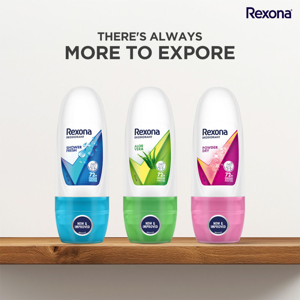 Rexona Women Deodorant Underarm Roll On Shower Fresh 72 Hour Odour Protection (Pack of 3), 75ml Buy at Indicrest Image 10