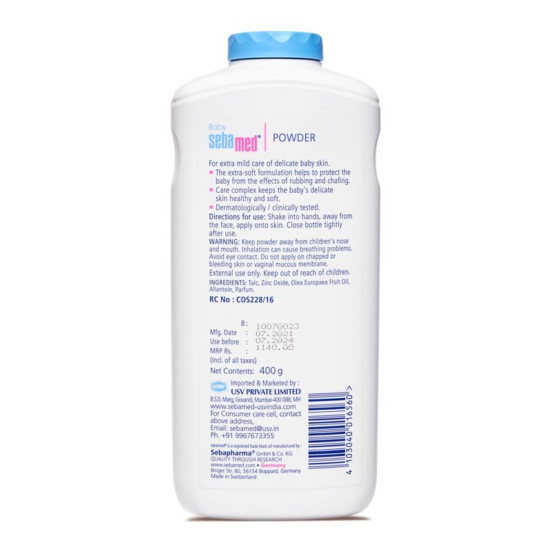 Sebamed Baby Powder, With Olive Oil And Allantoin, For Delicate Skin, 400g Buy at Indicrest Image 2
