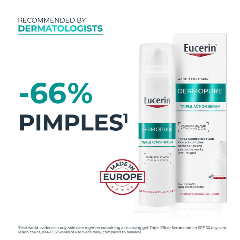 Eucerin Dermopurifyer Oil Contrl 3X Effect Face Serum-Thiamidol & Salicylic Acid For Acne-Prone Skin, 40ml, Buy from Indicrest