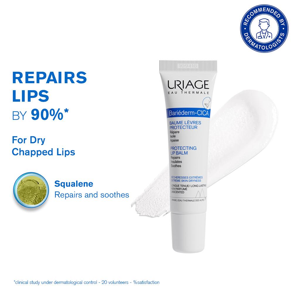 Uriage Bariederm-Cica Protecting Dermat Recommended Lip Balm Repairs Soothes Chapped Damaged Lips, 15ml, Buy from Indicrest