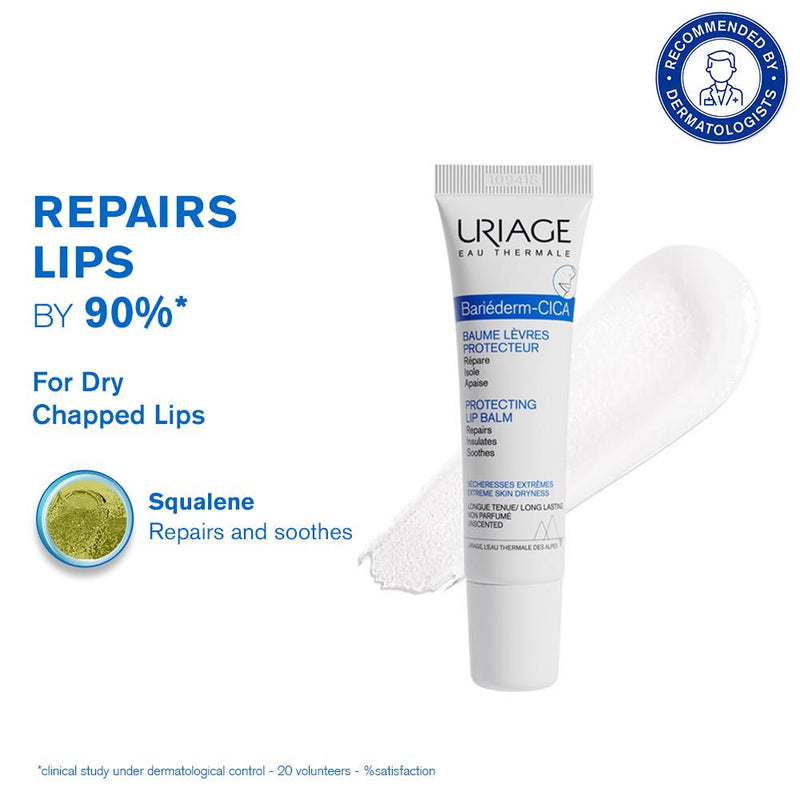 Uriage Bariederm-Cica Protecting Dermat Recommended Lip Balm Repairs Soothes Chapped Damaged Lips, 15ml, Buy from Indicrest
