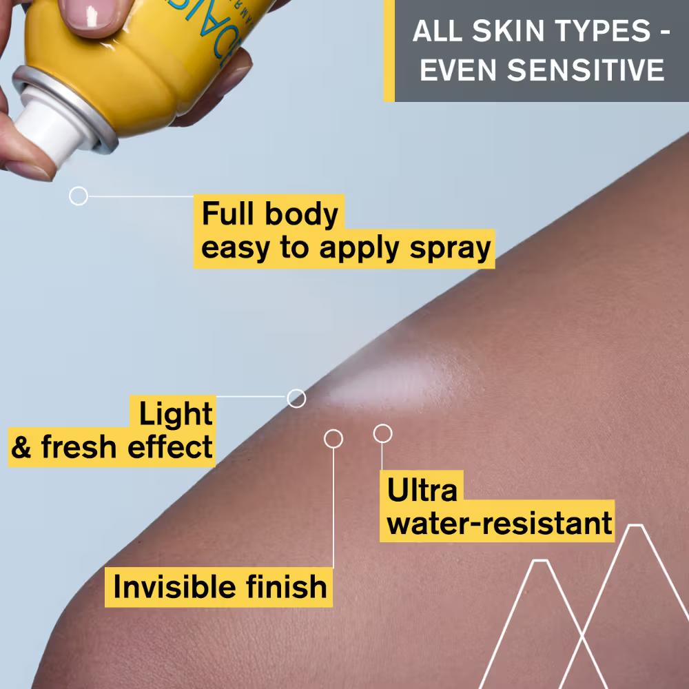 Uriage Bariesun Moisturizing Dry Touch Sunscreen Spray Mist SPF50+ with Vitamin E Dermat Recommended, 200ml