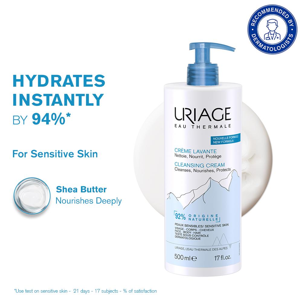 Uriage Daily Moisturizing Body Wash with Shea Butter Dermatological Cleanser for Face, Body & Hair, 500ml, Buy from Indicrest