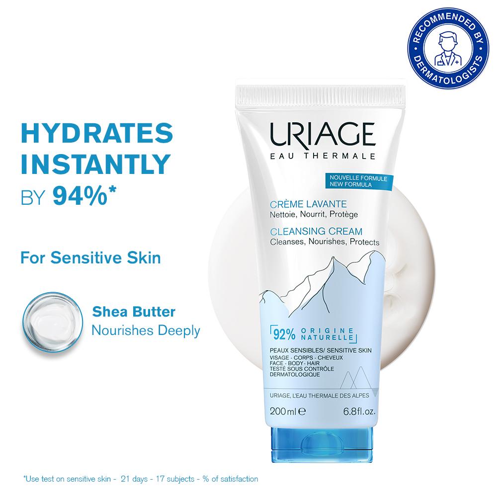 Uriage Daily Moisturizing Body Wash with Shea Butter Dermatological Cleanser for Face, Body & Hair, 200ml, Buy from Indicrest