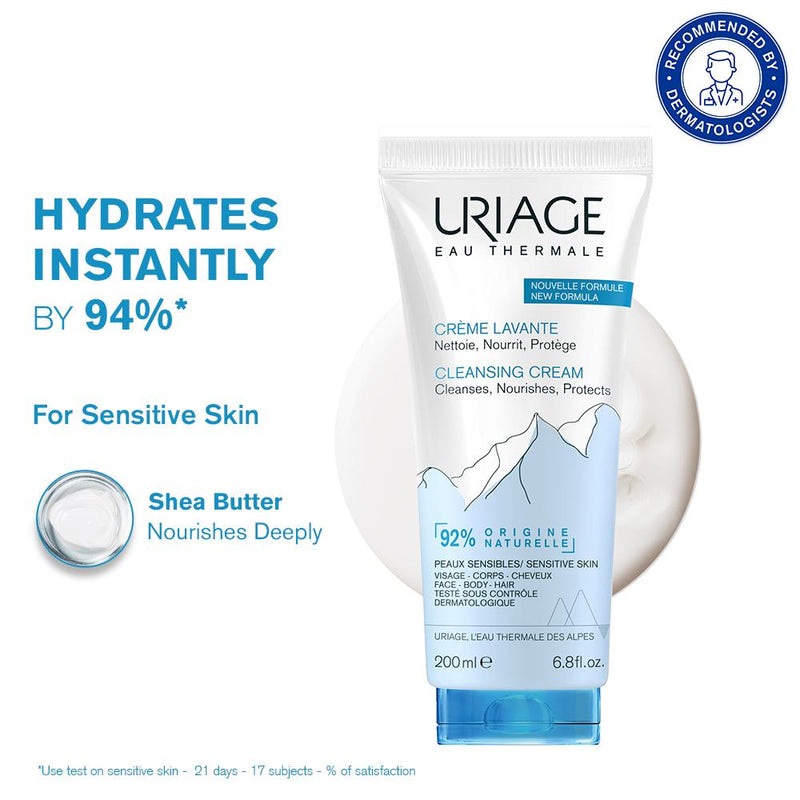 Uriage Daily Moisturizing Body Wash with Shea Butter Dermatological Cleanser for Face, Body & Hair, 200ml, Buy from Indicrest