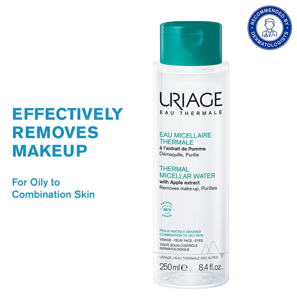 Uriage Thermal Micellar Water Normal - Dry Skin Removes Makeup From Face & Eyes Dermat Recommended, 250ml, Buy from Indicrest
