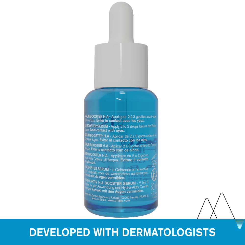 Uriage Eau Thermale Hydration Booster Serum 1.5% Pure Hyaluronic Acid for Hydrated, Plump, Soft Skin, 30ml