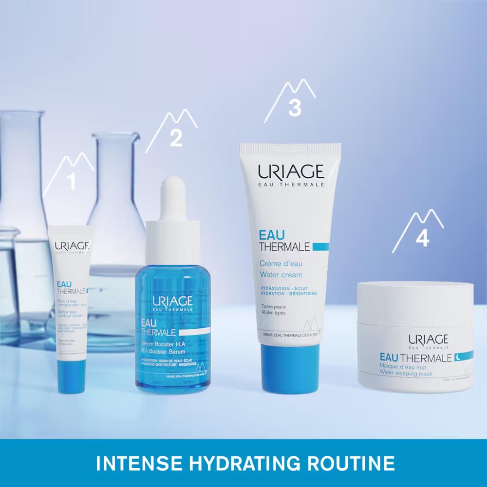 Uriage Eau Thermale Hydration Booster Serum 1.5% Pure Hyaluronic Acid for Hydrated, Plump, Soft Skin, 30ml