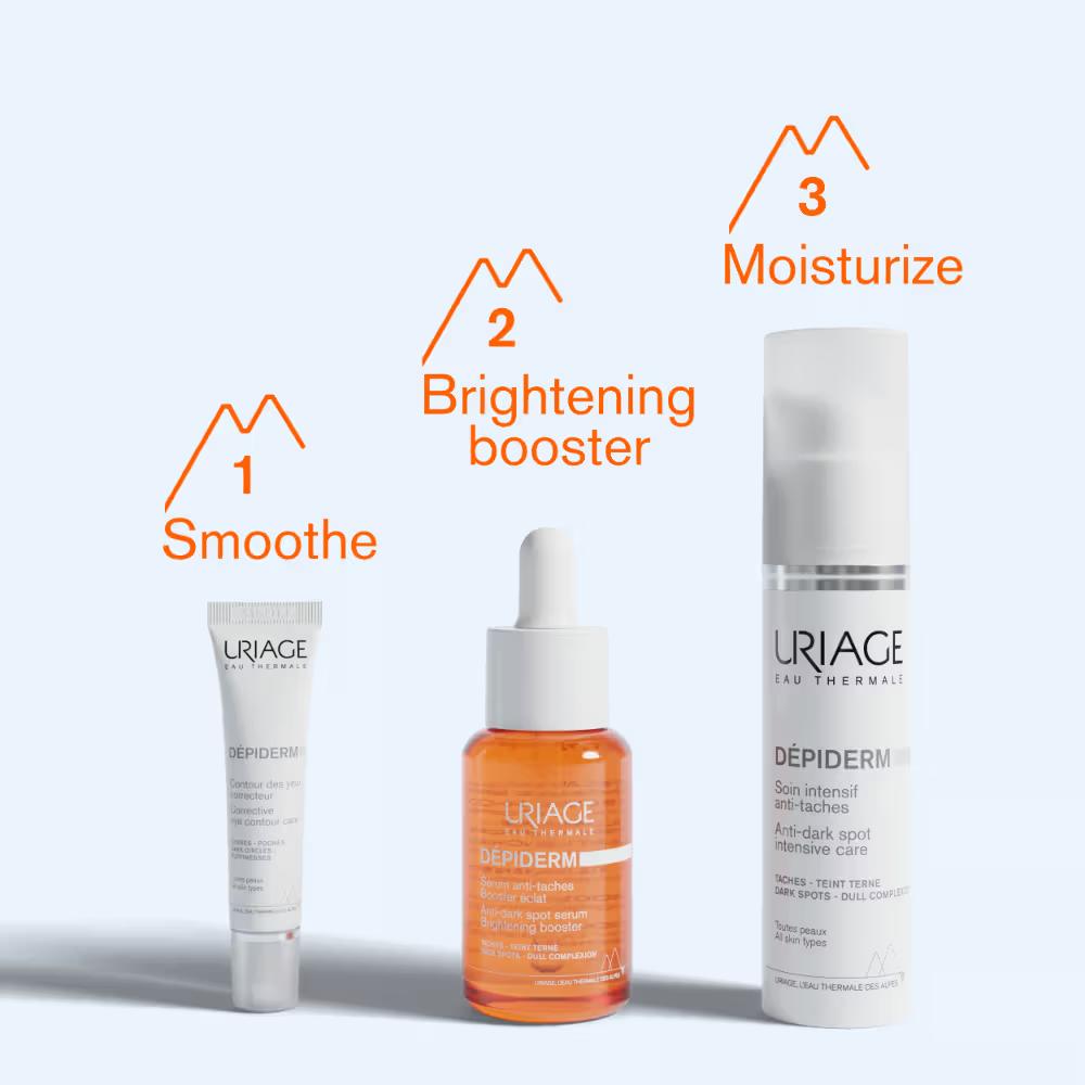 Uriage Depiderm Anti-Dark Spot Face Cream 3% AHA & Vitamin C for Melasma Prevents Dark Spots, 30ml