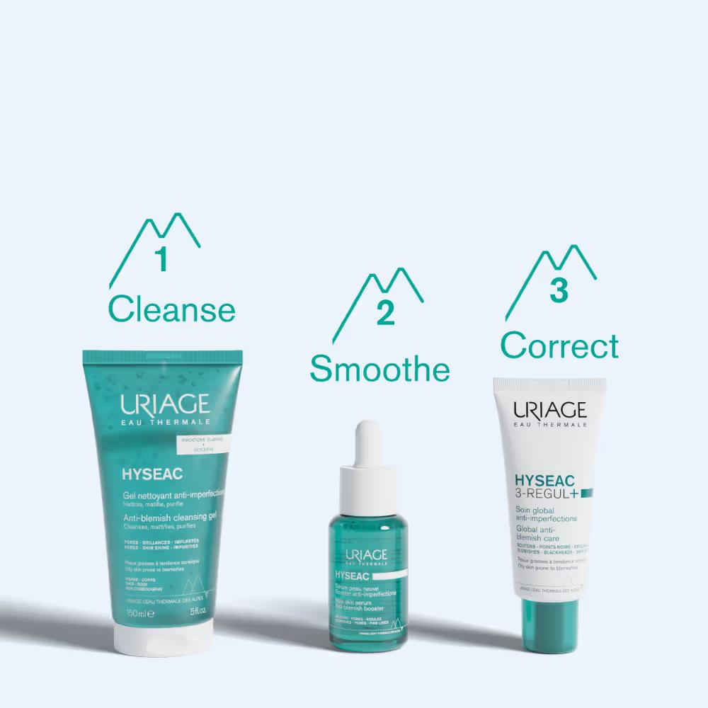 Uriage Hyseac Skin Anti-Blemish Serum 5.8% AHA for Hormonal Peak & Stress Acne Dermat Recommended, 30ml