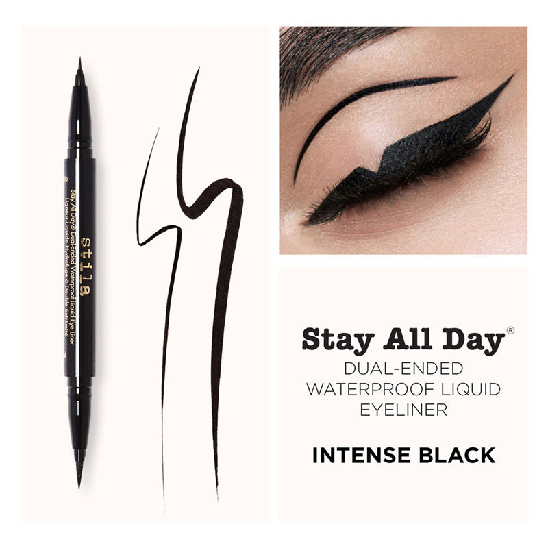 Stila Cosmetics Stay All Day Dual-Ended Waterproof Liquid Eye Liner - Intense Black, 1ml
