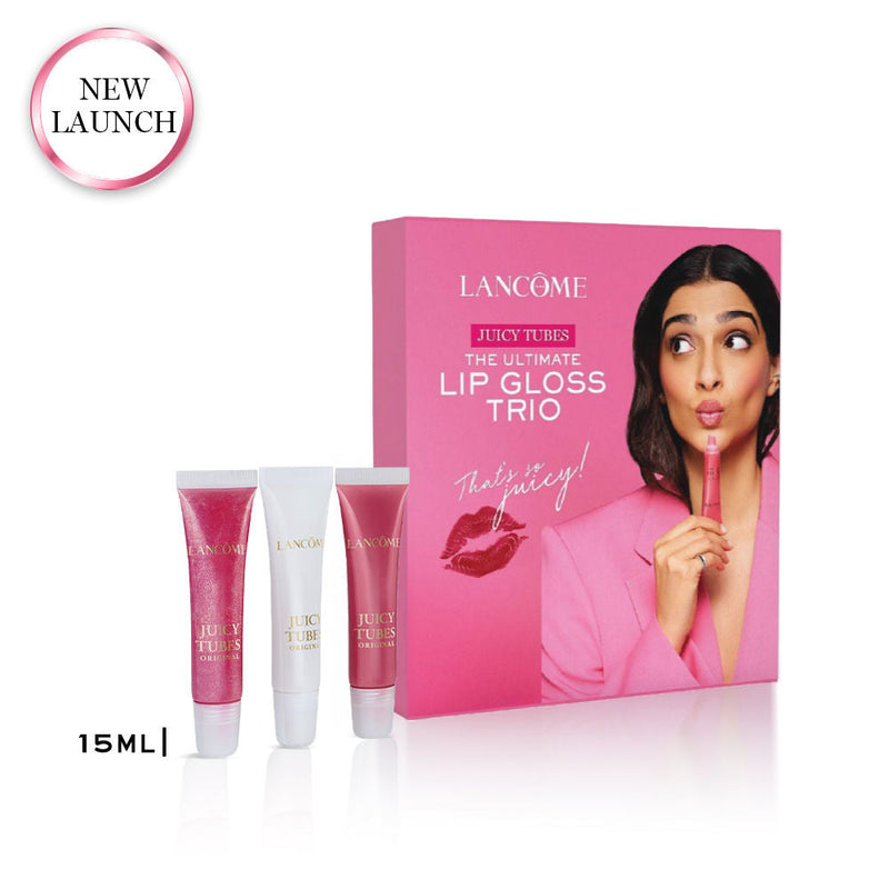 Lancome Limited Edition Juicy Tubes Trio Kit, Best Selling High Shine Lip Gloss, 15ml, Buy from Indicrest