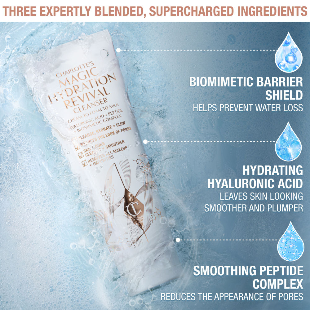Charlotte Tilbury Hollywood Beauty Hydration Revival Cleanser Magic Cream, 120ml