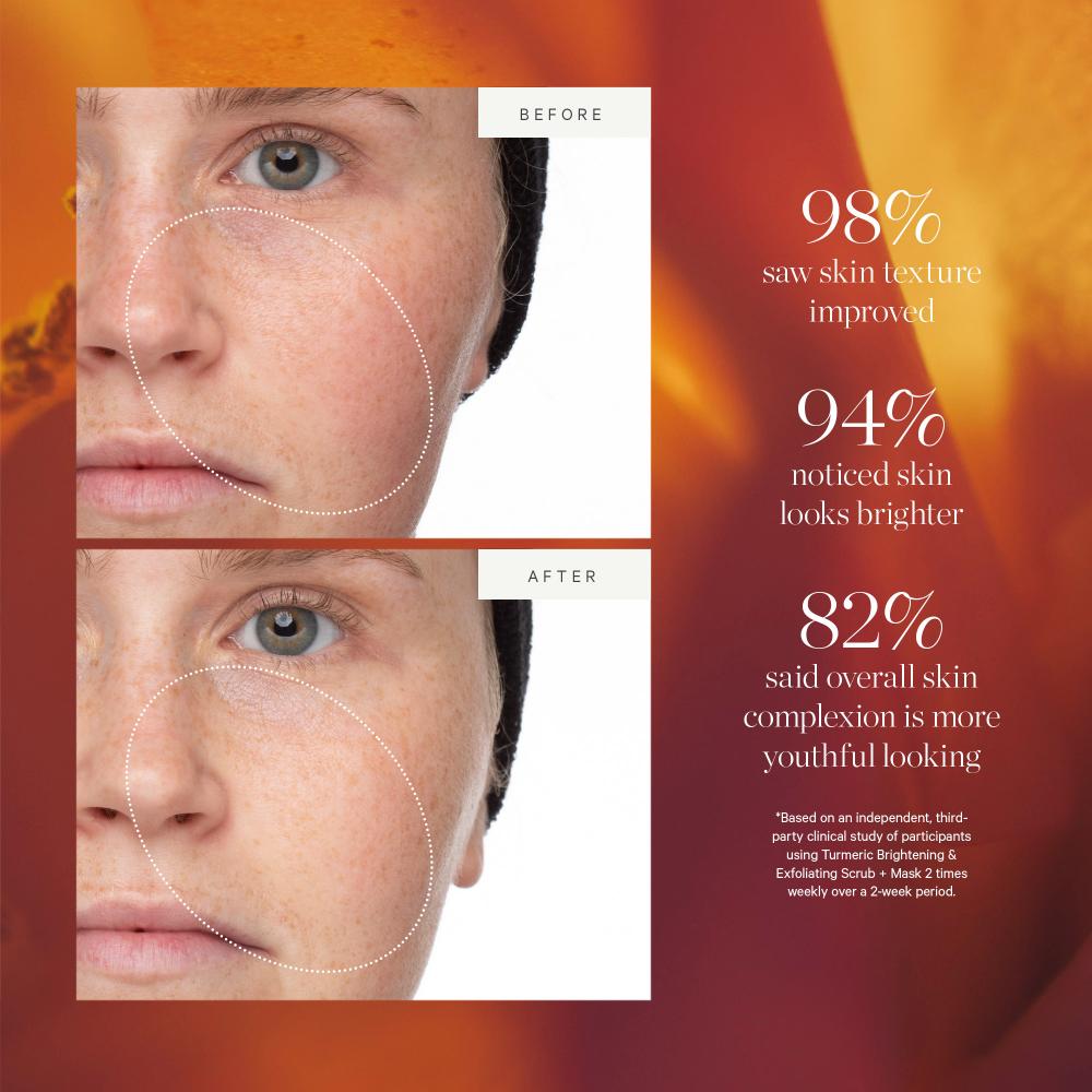 Kora Organics Turmeric Brightening & Exfoliating Scrub+ Mask With Rosehip For Smoother Brighter Skin, 100ml