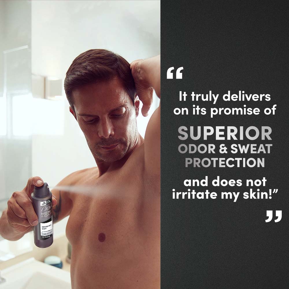 Dove Men+Care Invisible Dry Spray Antiperspirant Deodorant (Pack of 2), 150ml Each Buy at Indicrest Image 7