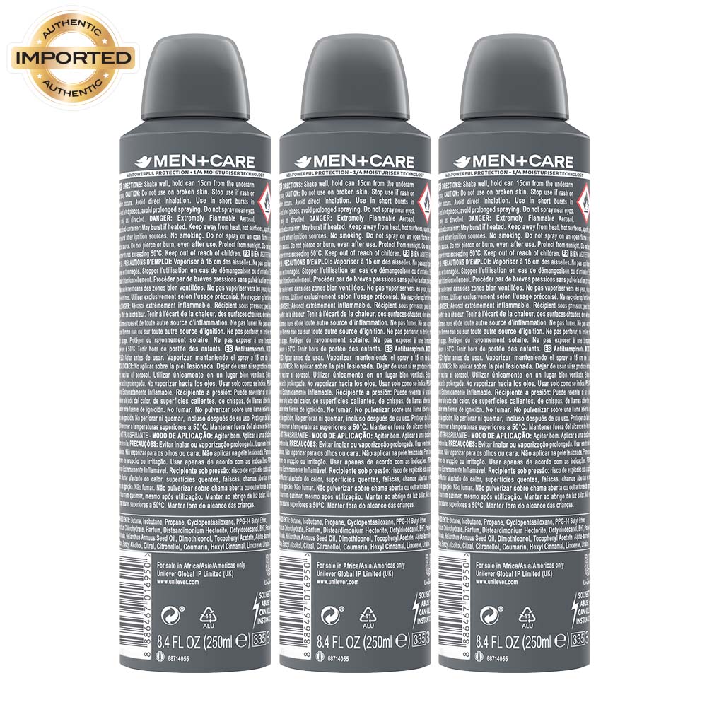 Dove Men+Care Invisible Dry Spray Antiperspirant Deodorant (Pack of 3), 250ml Each Buy at Indicrest Image 3