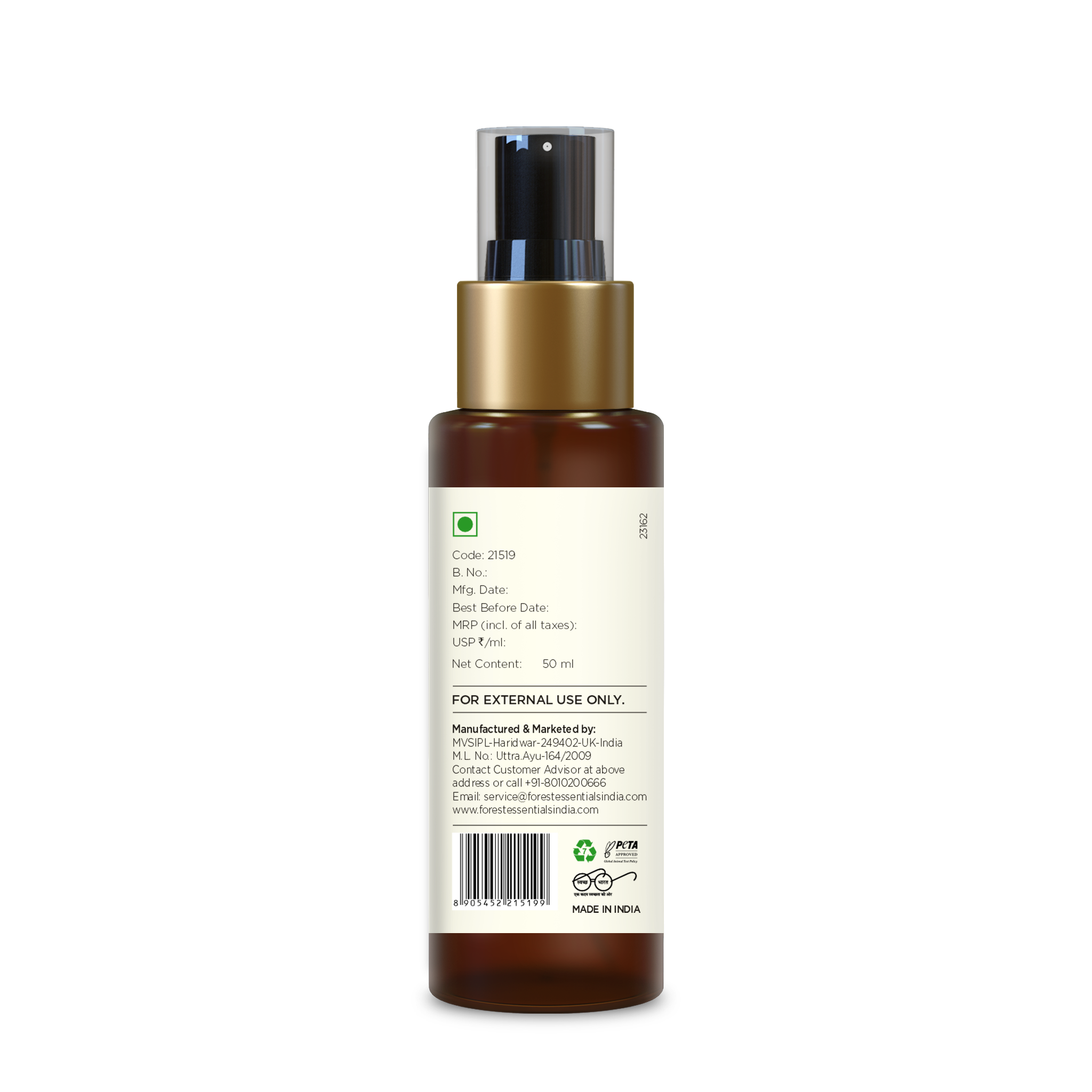 Forest Essentials Facial Tonic Mist Mogra - Hydrating & Cooling, 50ml