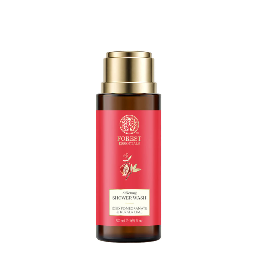 Forest Essentials Silkening Shower Wash Pomegranate Kerala Lime - Ayurvedic Body Wash Sulphate Free, 50ml, Buy from Indicrest