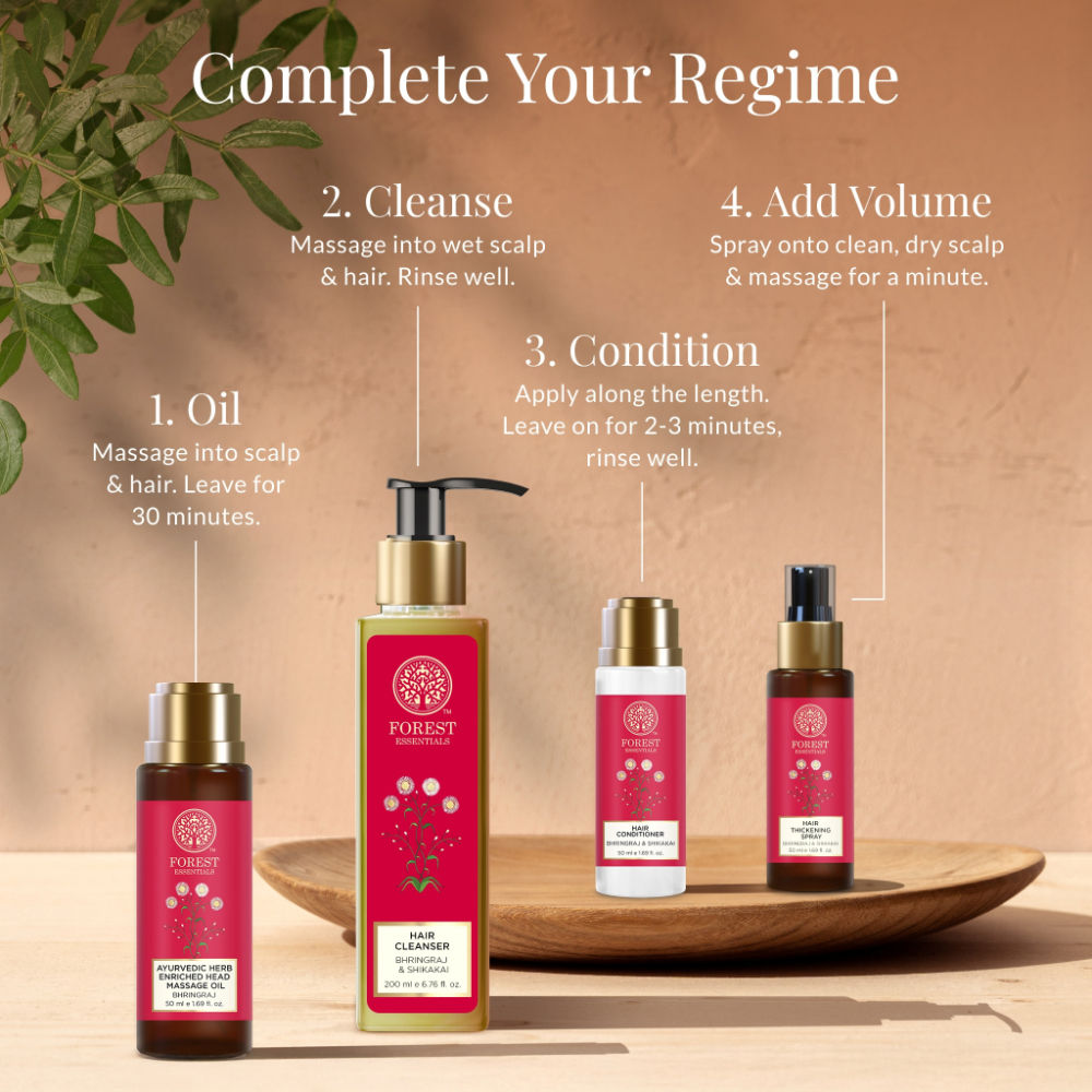 Forest Essentials Hair Cleanser Bhringraj & Shikakai - Ayurvedic Anti Dandruff Shampoo Sulphate Free, 200ml