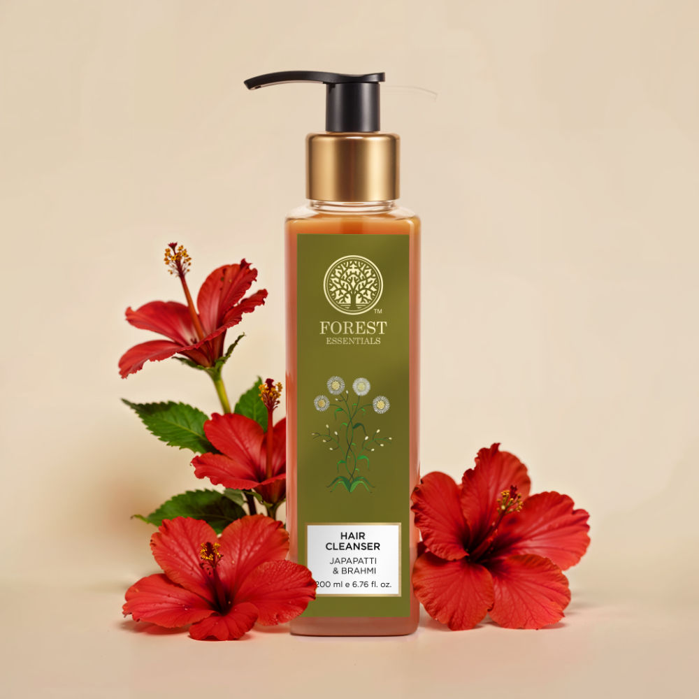 Forest Essentials Hair Cleanser Japapatti & Brahmi - Ayurvedic Anti Frizz Shampoo Sulphate Free, 200ml