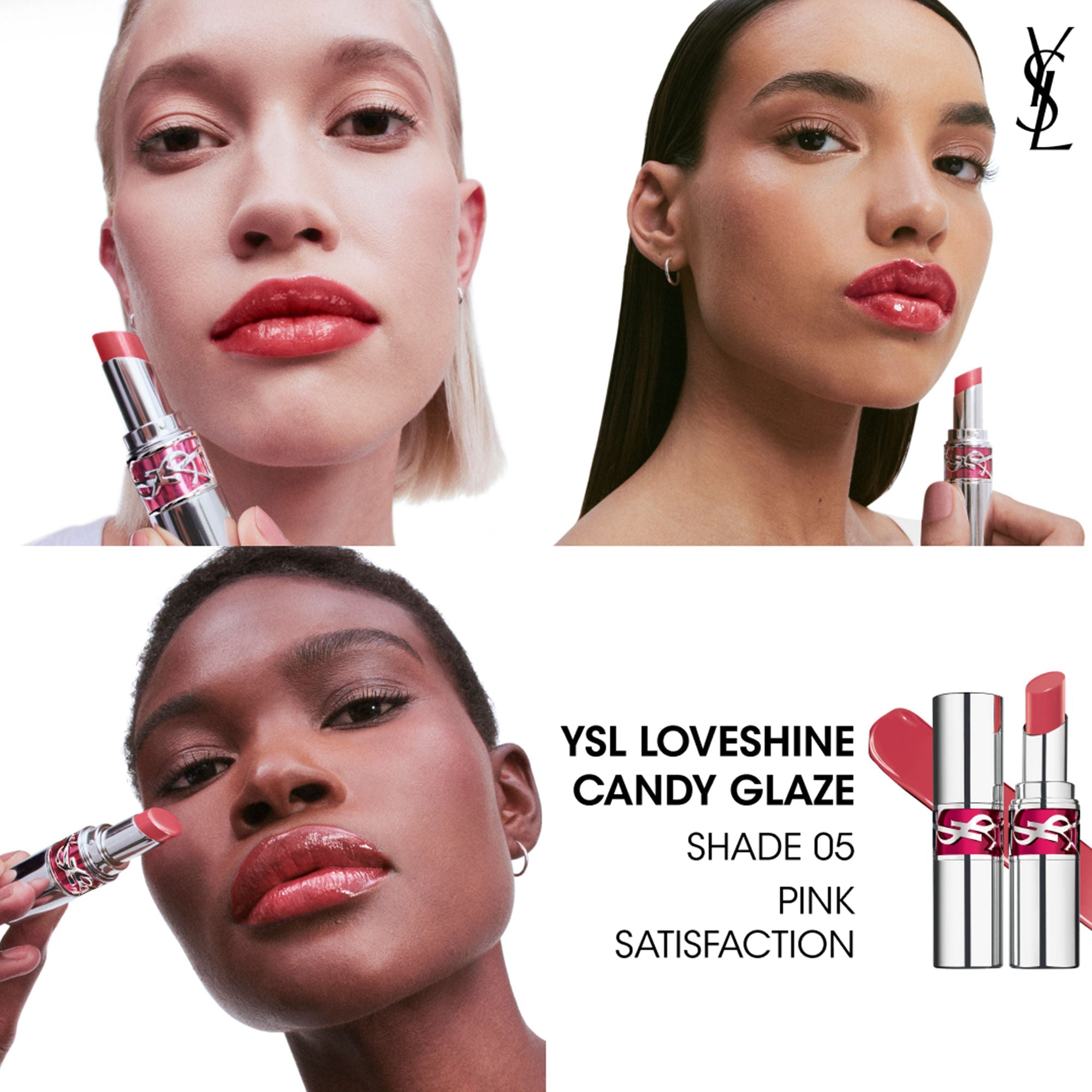 Yves Saint Laurent Loveshine Candy Glaze Plumping Lip Gloss - 05 - Pink Satisfaction, 3.2g
