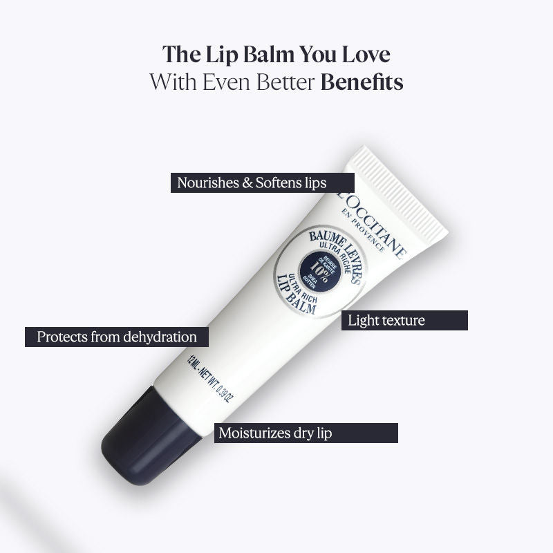 L'Occitane Shea Butter Ultra Rich Lip Balm, 12ml