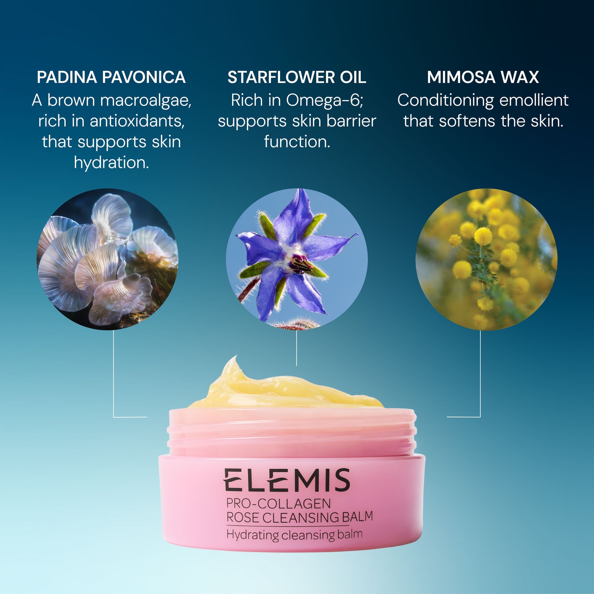 Elemis Pro-Collagen Rose Cleansing Balm, 20g