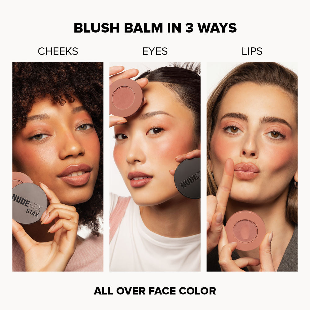 Nudestix Stax All Over Color Blush Balm - Barely Nude, 2.5g