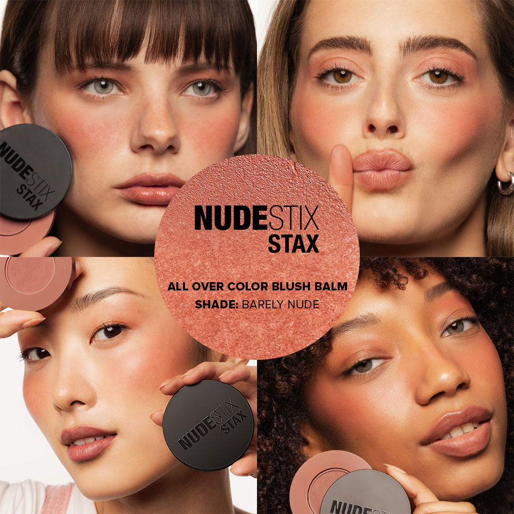 Nudestix Stax All Over Color Blush Balm - Barely Nude, 2.5g