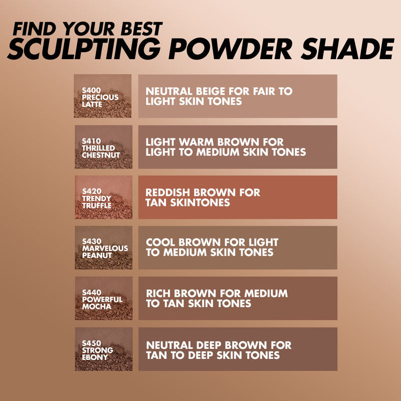 MAKE UP FOR EVER Artist Face Powder Sculpt - S400 Precious Latte, 4g