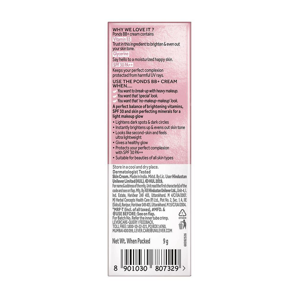 Pond’s Bb+ Cream Instant Spot Coverage + Light Make-up Glow Natural SPF 30 PA++ Natural, 9g Buy at Indicrest Image 13