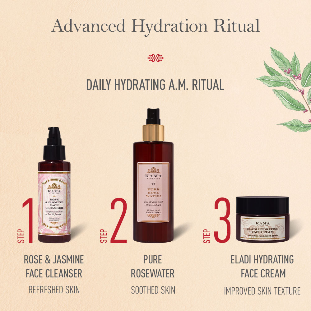 Kama Ayurveda Rose Jasmine Face Cleanser For Clear Skin- Gentle & Hydrating Face Wash, 50ml