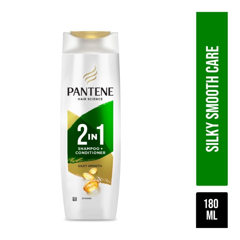 Pantene 2 In 1 Silky Smooth Care Shampoo + Conditioner, 180ml Buy at Indicrest