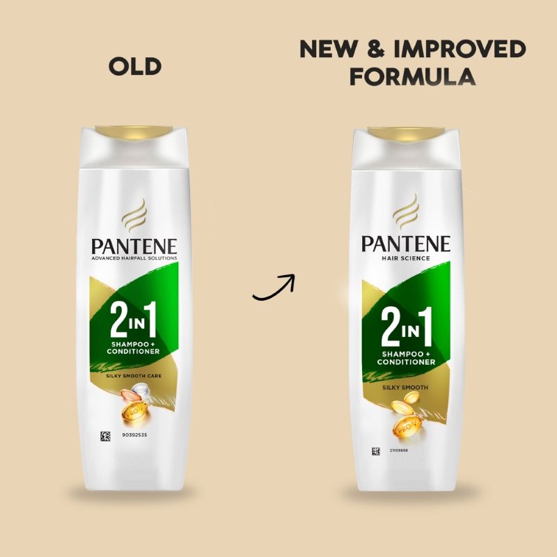 Pantene 2 In 1 Silky Smooth Care Shampoo + Conditioner, 180ml Buy at Indicrest Image 3