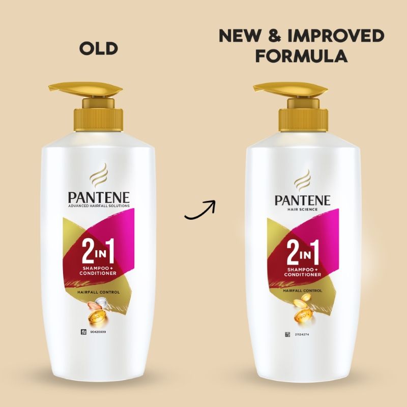 Pantene 2 In 1 Hairfall Control Shampoo + Conditioner, 650ml Buy at Indicrest Image 3