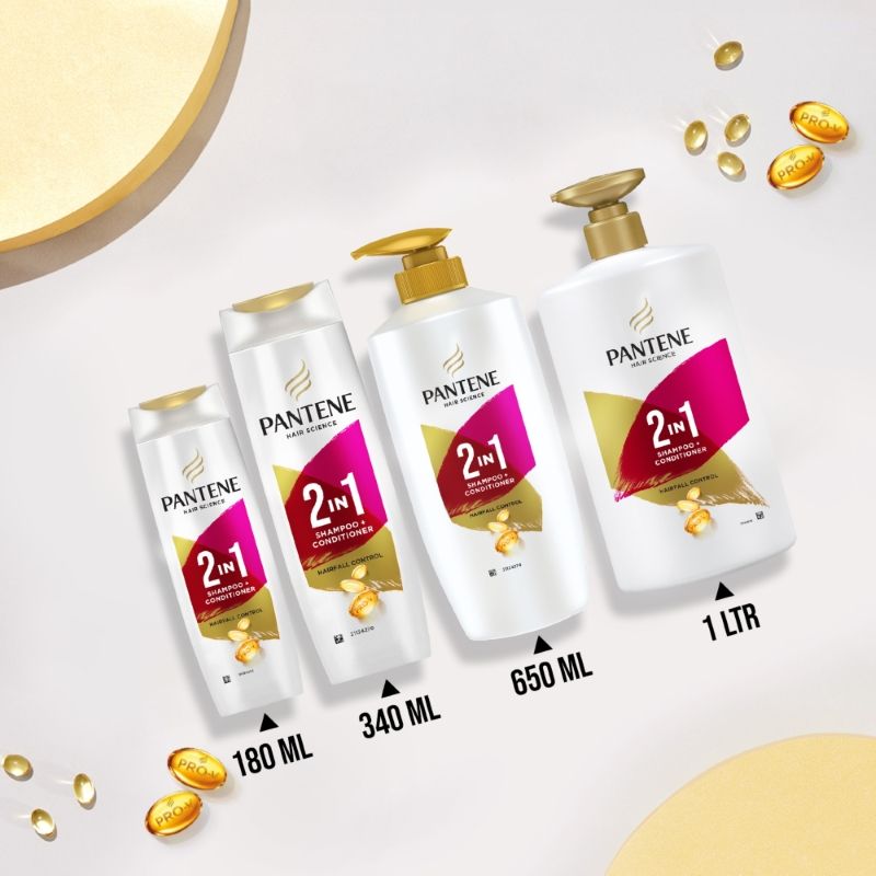 Pantene 2 In 1 Hairfall Control Shampoo + Conditioner, 650ml Buy at Indicrest Image 7