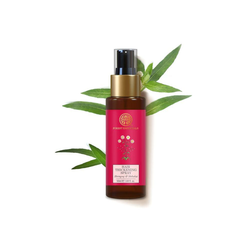 Forest Essentials Hair Thickening Spray Bhringraj & Shikakai - Promotes Regrowth, Controls Hair Fall, 50ml, Buy from Indicrest