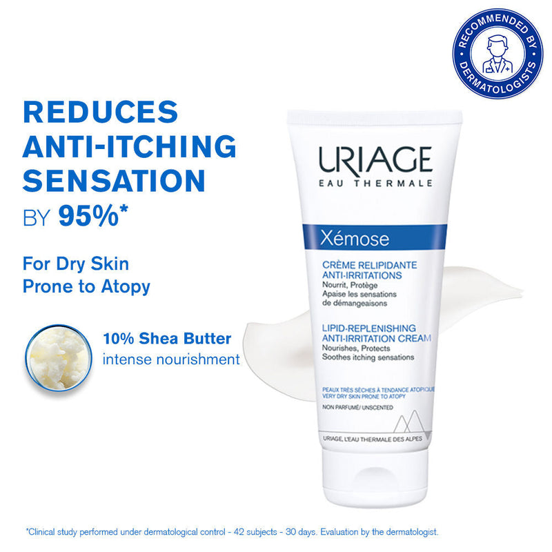 Uriage Xemose Anti-Irritation Body Cream Dry Skin Prone to Atopic Eczema Dermatologist Recommended, 200ml, Buy from Indicrest