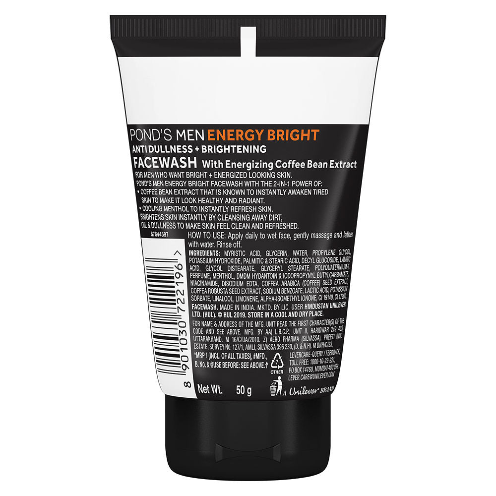 Pond’s Men Energy Bright Facewash With Coffee Bean Extracts Brightens Skin, 50g Buy at Indicrest Image 6