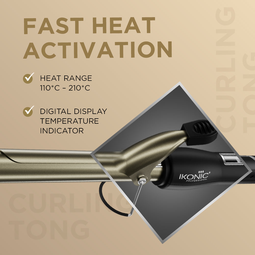 Ikonic Professional Curling Tong Hair Curler, Size 32 Buy at Indicrest Image 6