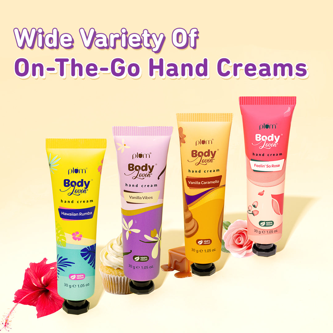 Plum Vanilla Vibes Hand Cream by Plum Body Lovin' | Ultra Moisturizing With Shea Butter | Irresistible, Warm Vanilla Fragrance | Non-Greasy & Lightweight, 30g Buy at Indicrest Image 6