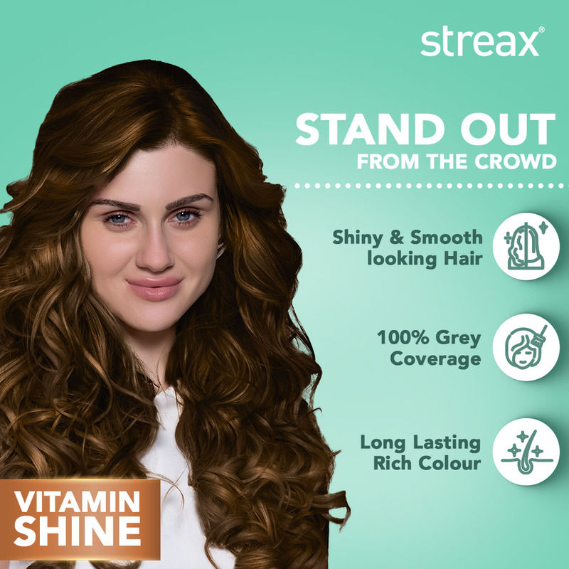 Streax Cream Hair Colour With 100% Grey Coverage & No Ammonia - 7.3 Golden Blonde, 70g+50ml Buy at Indicrest Image 5