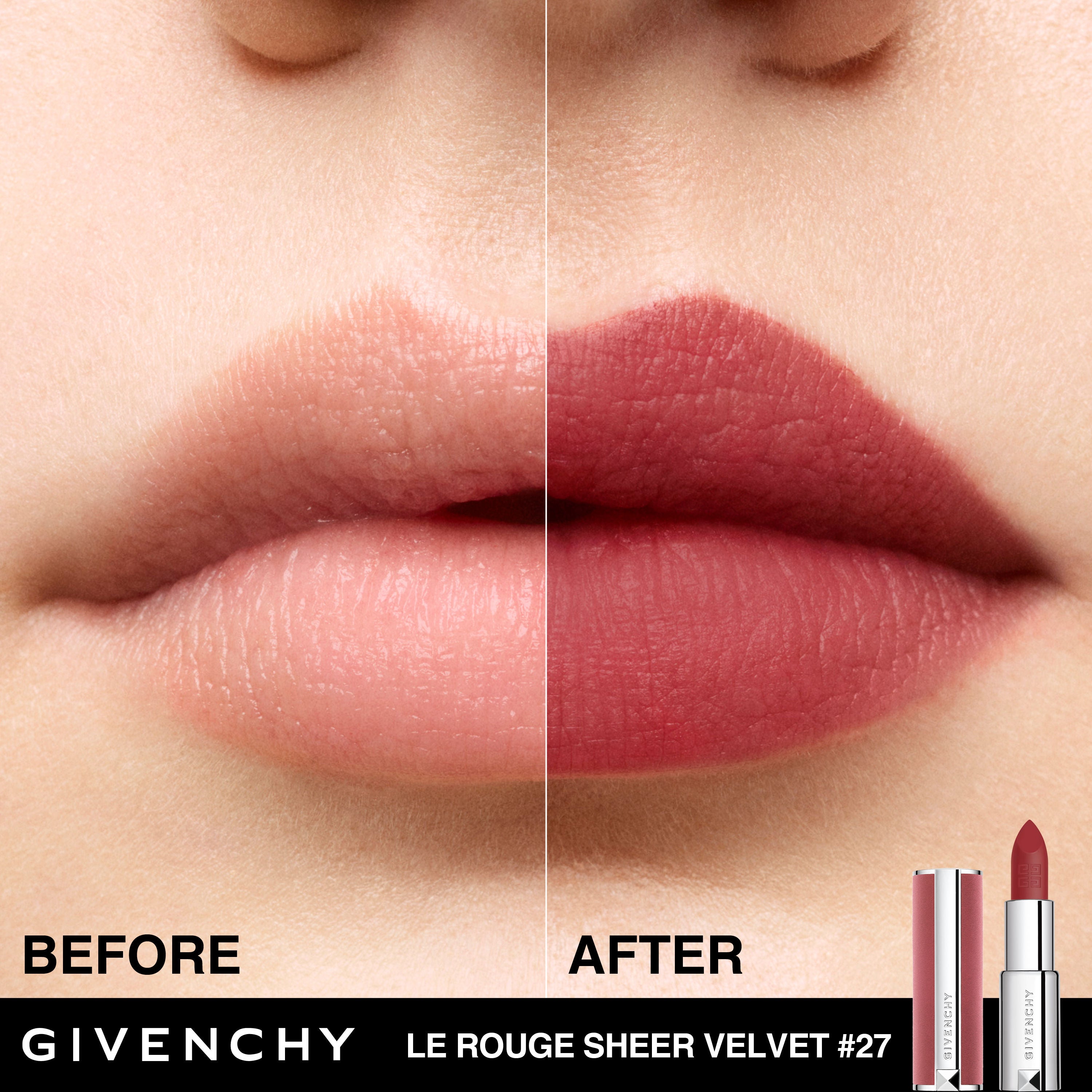 Givenchy Le Rouge Sheer Velvet Lipstick - N27 Rouge Infuse, 3.4g