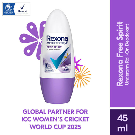Rexona Free Spirit Roll-On Deodorant For Women, 45ml Buy at Indicrest