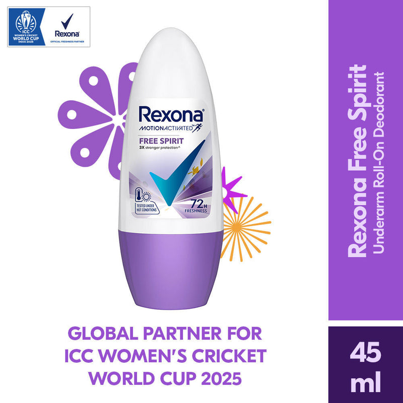 Rexona Free Spirit Roll-On Deodorant For Women, 45ml Buy at Indicrest