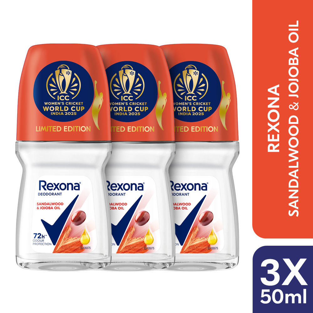 Rexona Antiperspirant Roll-On, Sandalwood & Jojoba Oil (Pack of 3) Buy at Indicrest Image 2